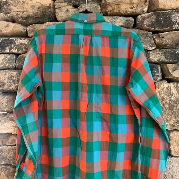 Vintage checkered flannel Shirt 15.5 - Picture 3 of 4